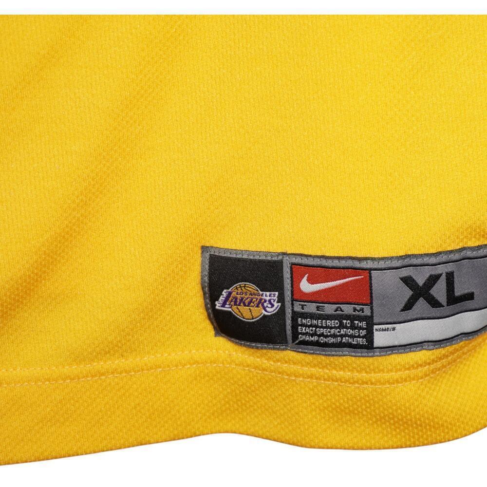 Vintage Nike Los Angeles Lakers Warm-Up Half Zip Shirt XL Yellow Purple NBA - Picture 4 of 4